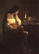 LA TOUR, Georges de The Magdalen with the Nightlighe France oil painting artist